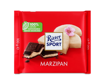 Шоколад чорний Ritter Sport з марципаном 100г