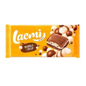 Шоколад 85 г Рошен Lacmi Bubble Crisp молочний пористий з молочною начинкою з кріспі м/уп 