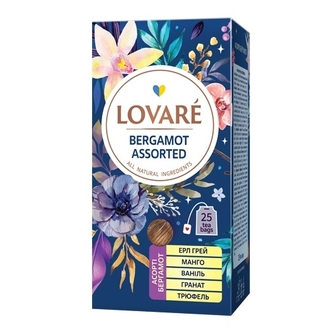 Чай (25 ф/п *2 г) Lovare Bergamot assorted  з ярликом к/уп 