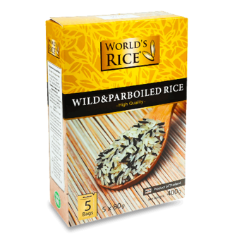 Рис World's rice дикий + парбоілд, 5*80г