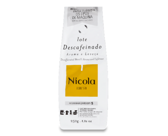 Кава мелена Nicola Blend Descafeinado без кофеїну, 250г