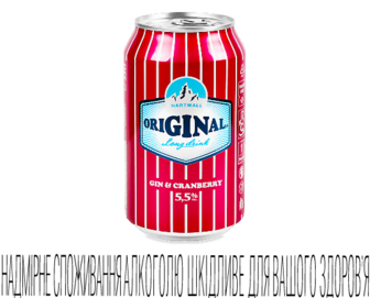 Напій слабоалкогольний Long Drink Gin Cranberry, 0,33л