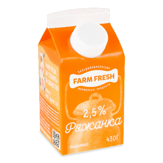 Ряжанка Farm Fresh 2,5% 430г