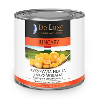 Кукурудза 340г De Luxe Foods&Goods Selected ніжна 