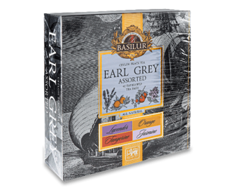 Набір чаю чорного Basilur Earl Grey Assorted, 40*2г/уп