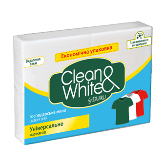 Мило господарське Clean&White універсальне 4*120г/уп