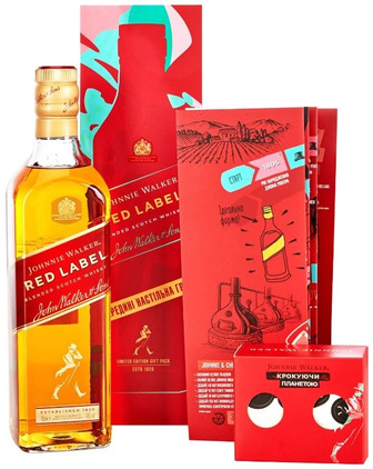 Віскі Johnnie Walker Red label витримка 4 роки 40% 0.7 л + гра