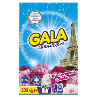 Засіб миючий синтетичний 300 г Gala Аква-Пудра Французький аромат/Морська свiжiсть к/уп 