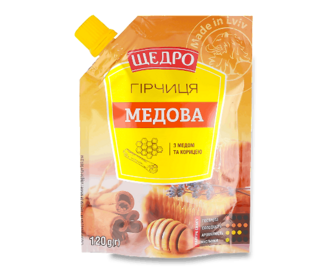 Гірчиця «Щедро» «Медова» д/п 120г