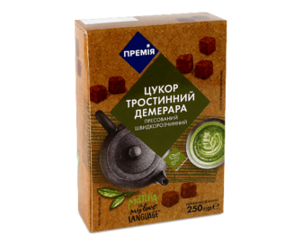 Цукор «Премія»® Демерара тростинний коричневий пресований 250г