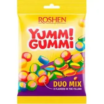 Цукерки желейні Rochen Yummi Gummi Duo Mix 70 г-Roshen