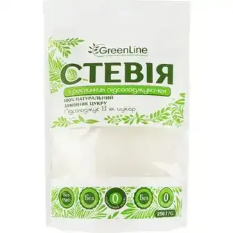 Стевія Green Line з рослинним підсолоджувачем 250 г-Green Line