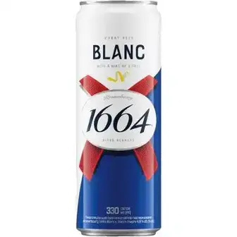 Пиво Kronenbourg 1664 Blanc світле нефільтроване 4.8% 0.33 л-Kronenbourg