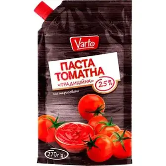 Паста томатна Varto Традиційна 25% 270 г