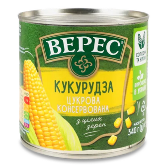 Кукурудза «Верес» цукрова, 340г