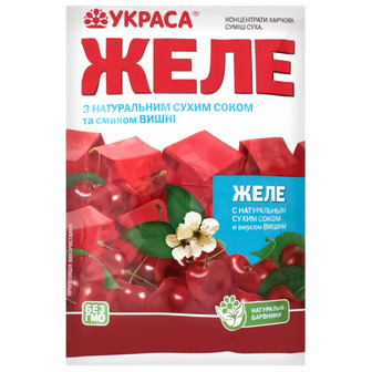 Желе натуральне Прикраса зі смаком вишні, 90 г