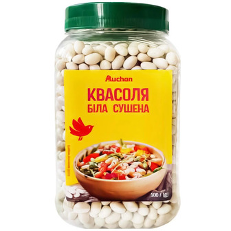 Квасоля Auchan біла сушена, 500 г