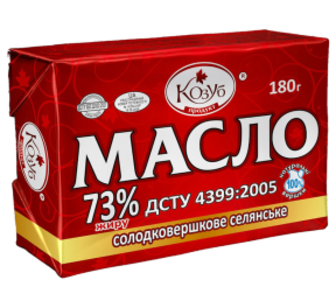 Масло Козуб Селянське 73% 180г