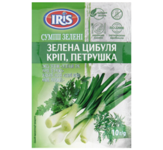 Приправа Iris Зелена цибуля суміш трав 10г