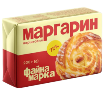 Маргарин Файна Марка Вершковий 72% 200г фольга