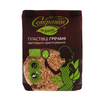 Пластівці гречані Сквирянка органічні, 400 г