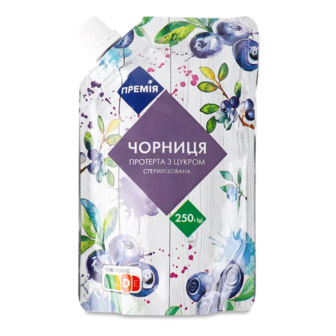 Чорниця «Премія»® перетерта з цукром стерилізована (250г)