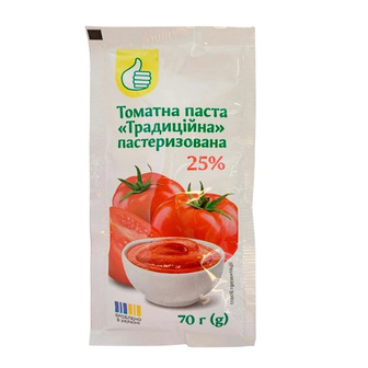 Томатна паста Pouce Традиційна 25% пастеризована 70 г (4823090135249)