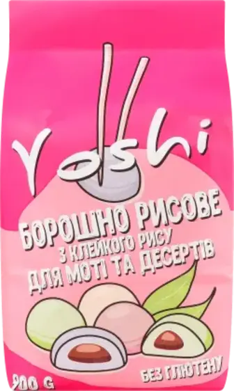 Борошно рисове Yoshi з клейкого рису для моті та десертів 900 г
