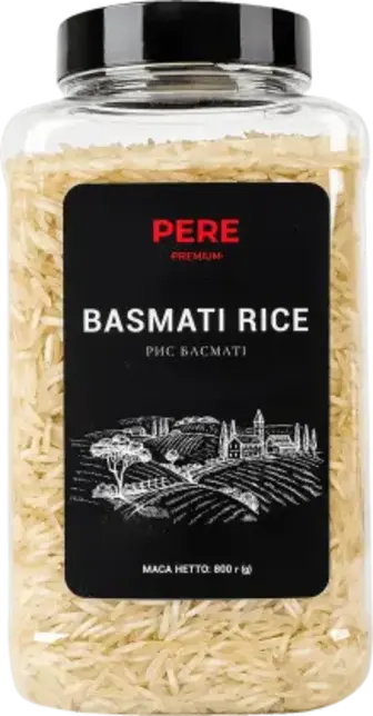 Рис Pere Басматі шліфований довгозернистий 0.8 кг