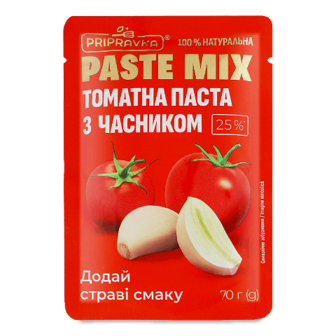 Паста томатна Pripravka Paste mix з часником 25% 70г (70г)