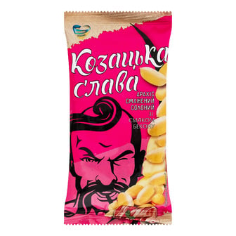 Арахіс Козацька Слава смажений солоний зі смаком бекону 50 г (4820237811264)