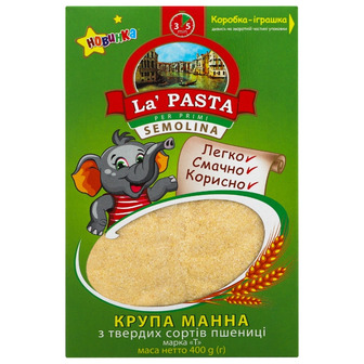 Крупа манна для дітей La Pasta, 400 г