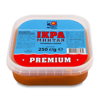 Ікра минтая Нерест Premium пробійна солона 250 г (4820154373432)